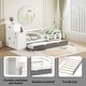preview thumbnail 19 of 30, Twin Size Wood Platform Bed with Built-in Bookshelf, Movable Wardrobe, and Pull-Out Trundle