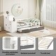 preview thumbnail 13 of 28, With Trundle Bed Wooden Twin Size Platform Bed with Storage Cabinet