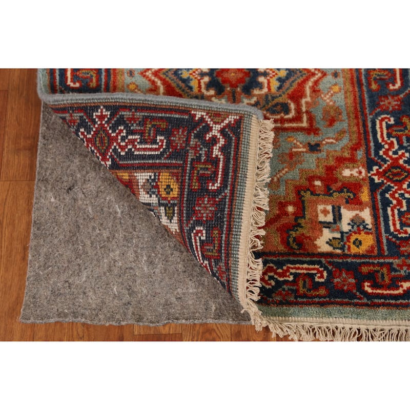 Heriz Serapi Indian Runner Rug Handmade Geometric Wool Carpet - 2'6" x 8'0"