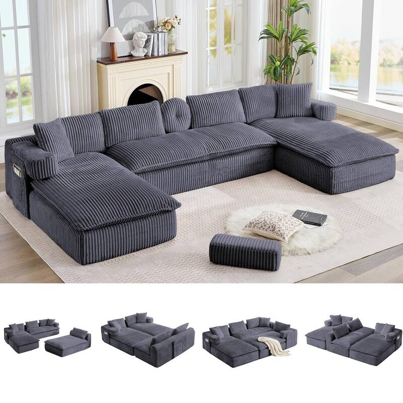 149" Oversized Sectional Couches U Shaped Modular sofa