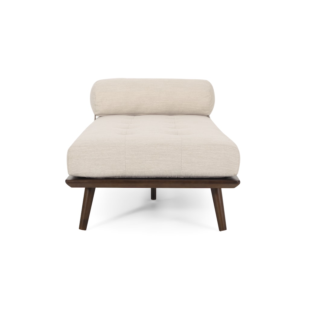 Viewland Fabric Tufted Chaise Lounge with Bolster Pillow by Christopher Knight Home