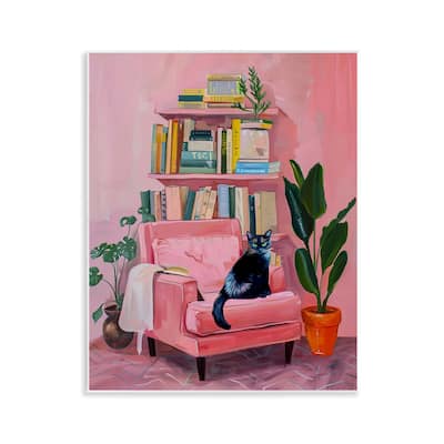 Stupell Calm & Cozy Pink Interior Wall Plaque Art Design By Lil' Rue