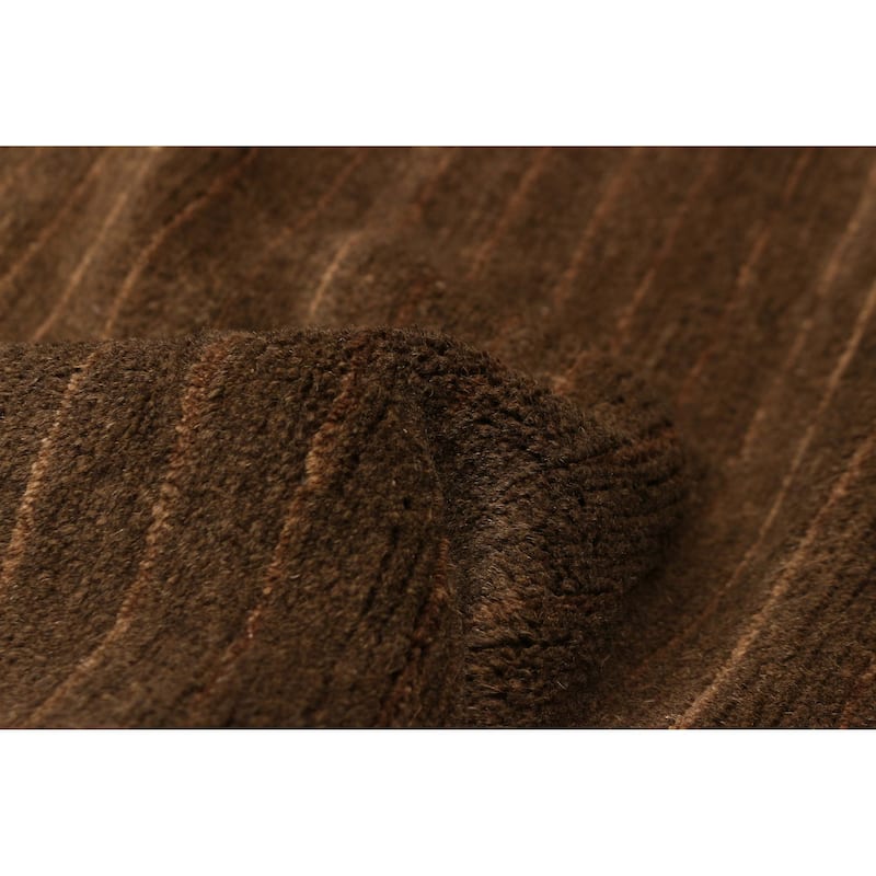 ECARPETGALLERY Hand-knotted Opulence Brown Silk, Wool Rug - 9'11 x 10'0