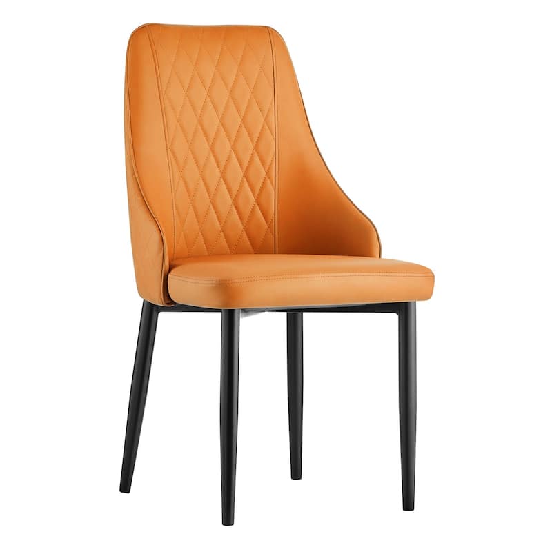 Faux Leather Upholstered Dining Chairs Set of 2 - 35.63"H x 17.72"W x 17.32"D