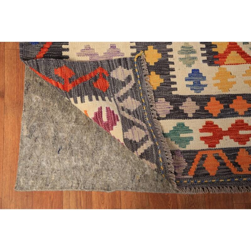 All-Over Kilim Oriental Area Rug Flatweave Southwestern Wool Carpet - 8'3"x 11'9"