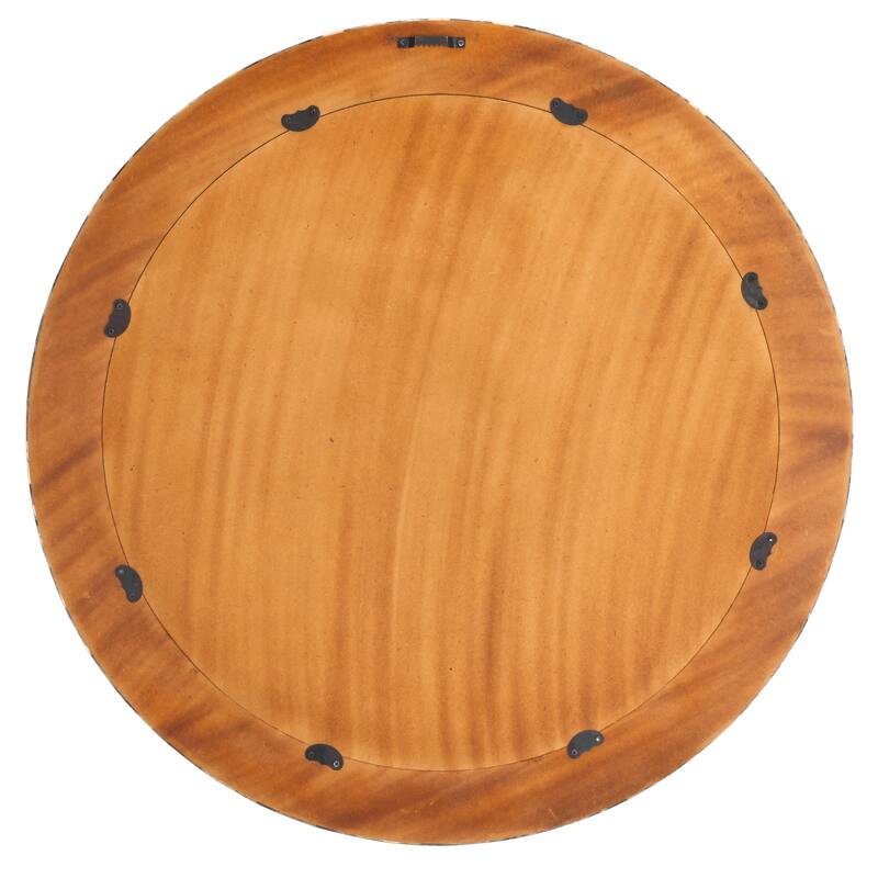 SAFAVIEH Home Lori 29.2-inch Round Antique Green/Horn Resin/MDF Mirror - Antique Green/Horn - 29.2"W x 0.75"D x 29.2"H