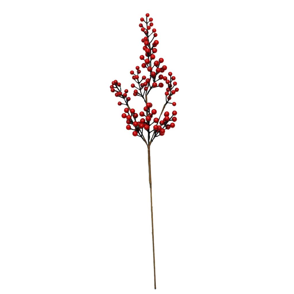 31" Berry Spray, Red, Set of 3 - Red
