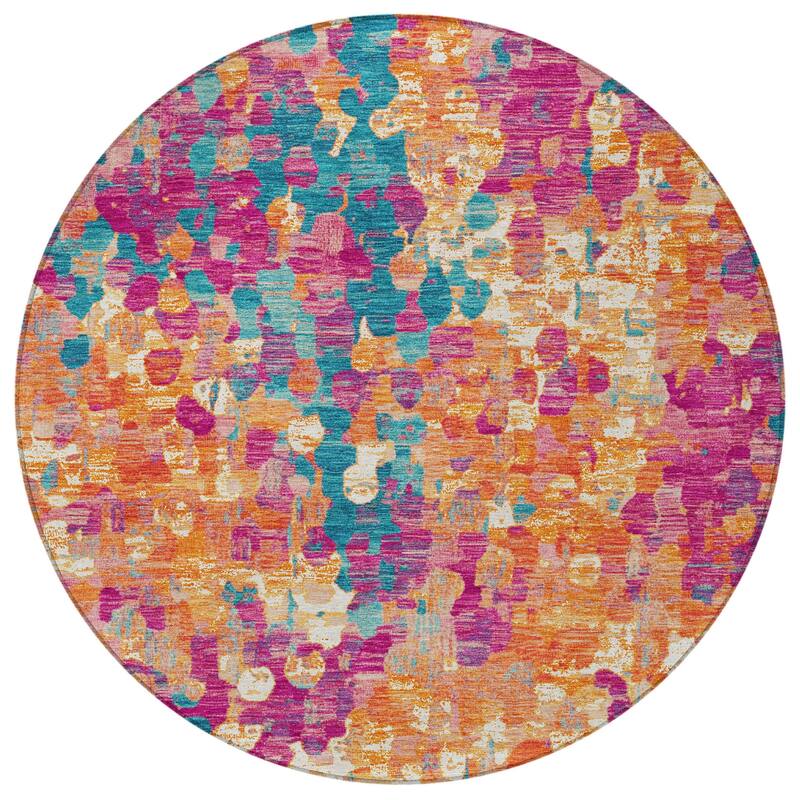HomeRoots Abstract Transitional Rectangle Outdoor Rug