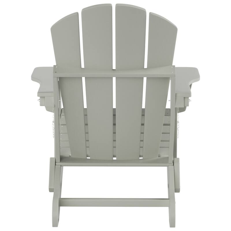 Polytrends Laguna Hdpe All Weather Outdoor Patio Foldable Adirondack Chairs With Ottomans (5-Piece Set)