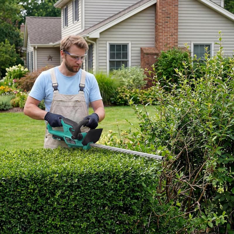 Electric Cordless Hedge Trimmer, Handheld Bush Trimmers for Gardening, Lawns