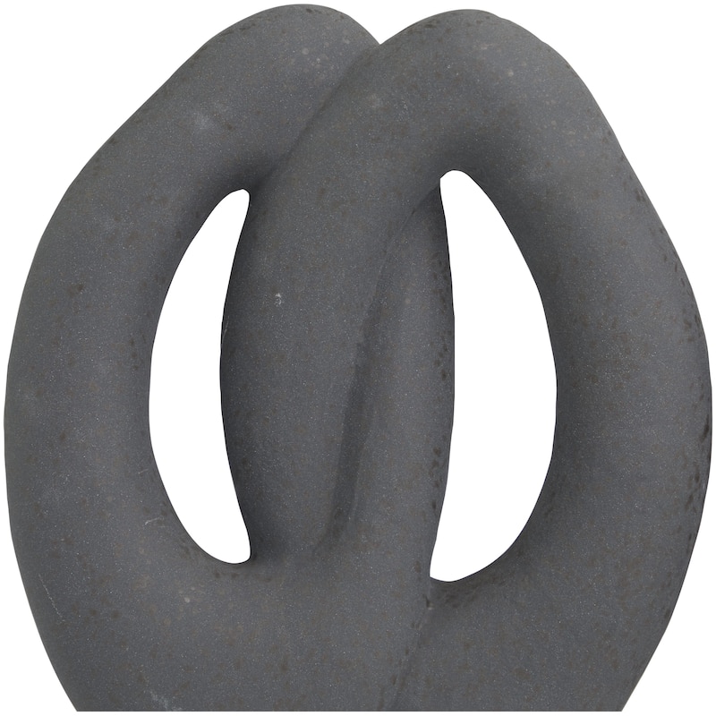 Ceramic Abstract Linked Decorative Sculpture - Set of 2 Black - CosmoLiving by Cosmopolitan