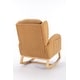 preview thumbnail 11 of 98, Teddy Fabric Upholstered Rocking Armchair with Solid Wood Frame & Legs, Cozy Ergonomic Lounge Chair with Soft Cushioning