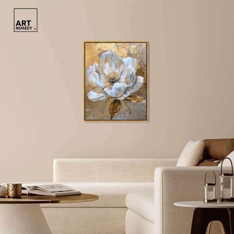 Athenas Flower Canvas Glamorous Feminine Wall Art by Art Remedy