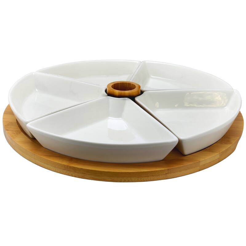 Stoneware Appetizer Server 6 Piece Set