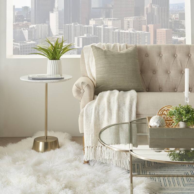 Charcoal Distressed Stripes Throw Pillow