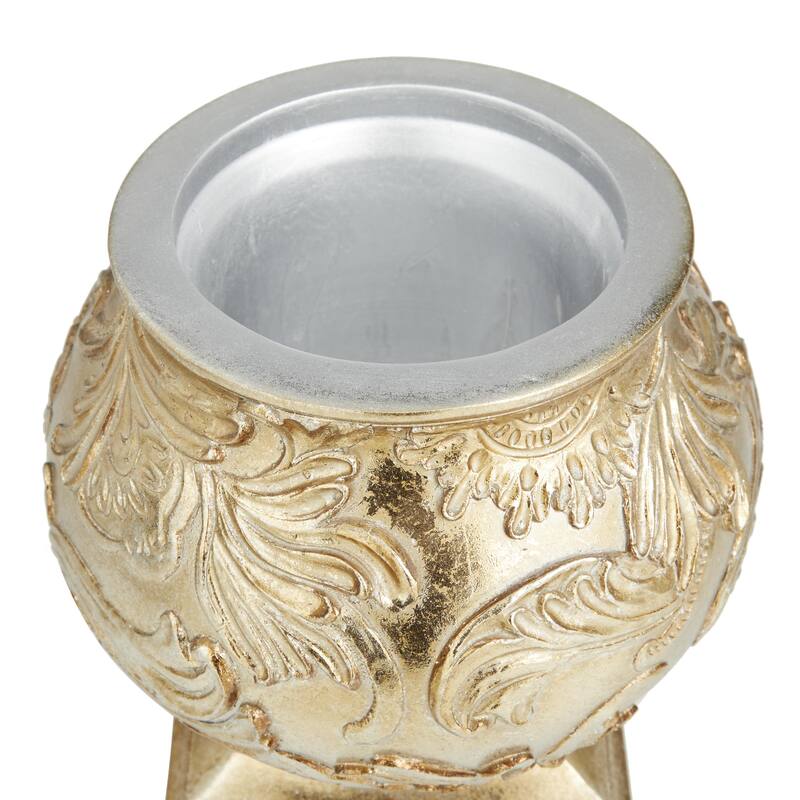 Polystone Decorative Jars - Gold - Roche River Decor