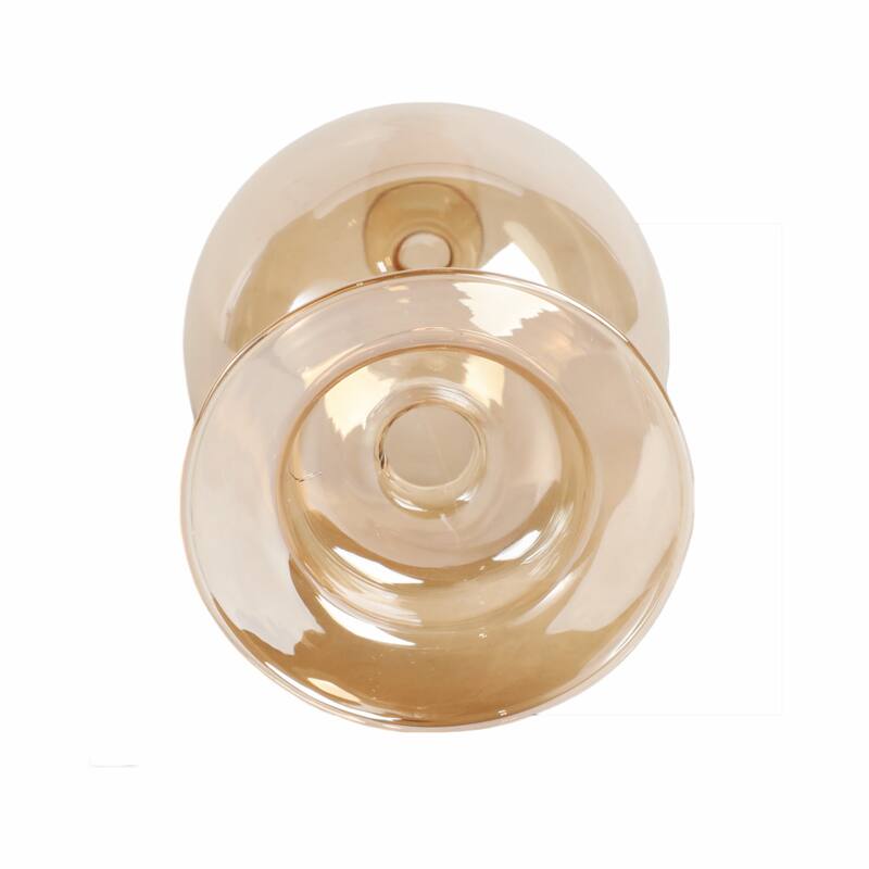 Modern Candle Holder with Round Bubble Sculptural Base - 4" x 4" x 7"