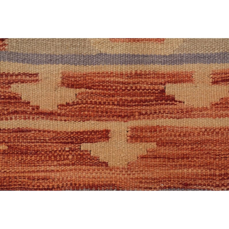 Hand Woven Oriental 100% Wool Carpet Southwestern Tribal Multi-Colored Kilim Area Rug - 6' 9'' X 4' 9''