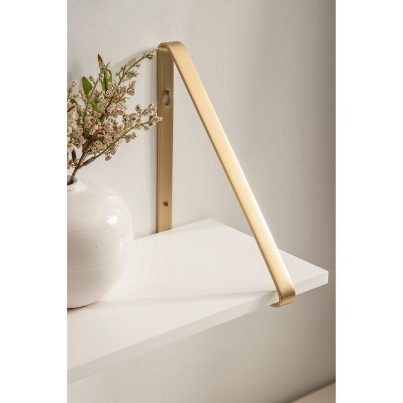 Kate and Laurel Soloman Wood 2 Piece Shelves with Metal Brackets