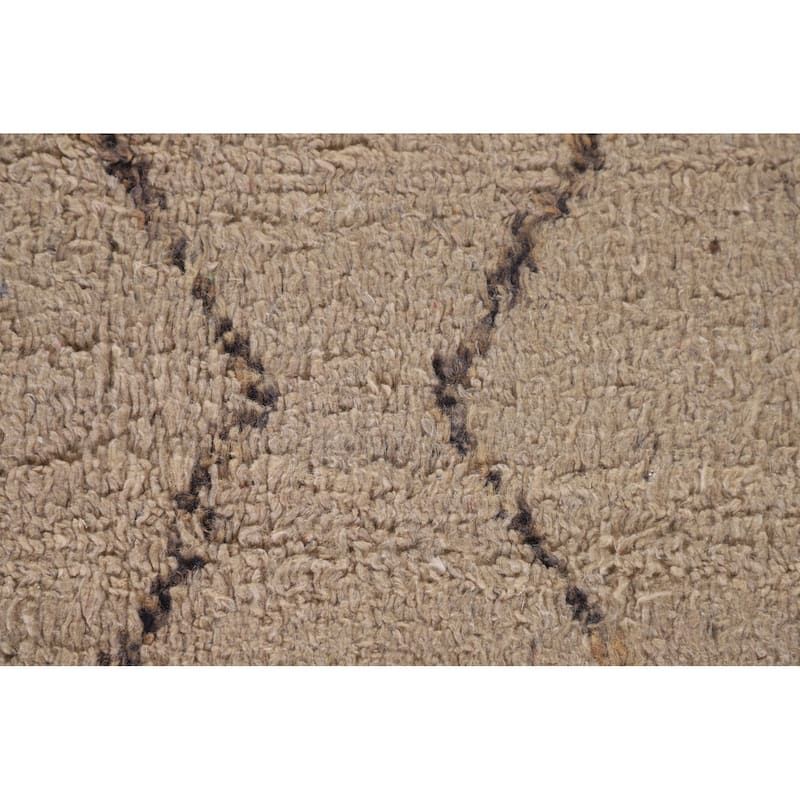 Geometric / Moroccan Style Area Rug Hand-Knotted Wool Carpet - 5'9" x 9'9"