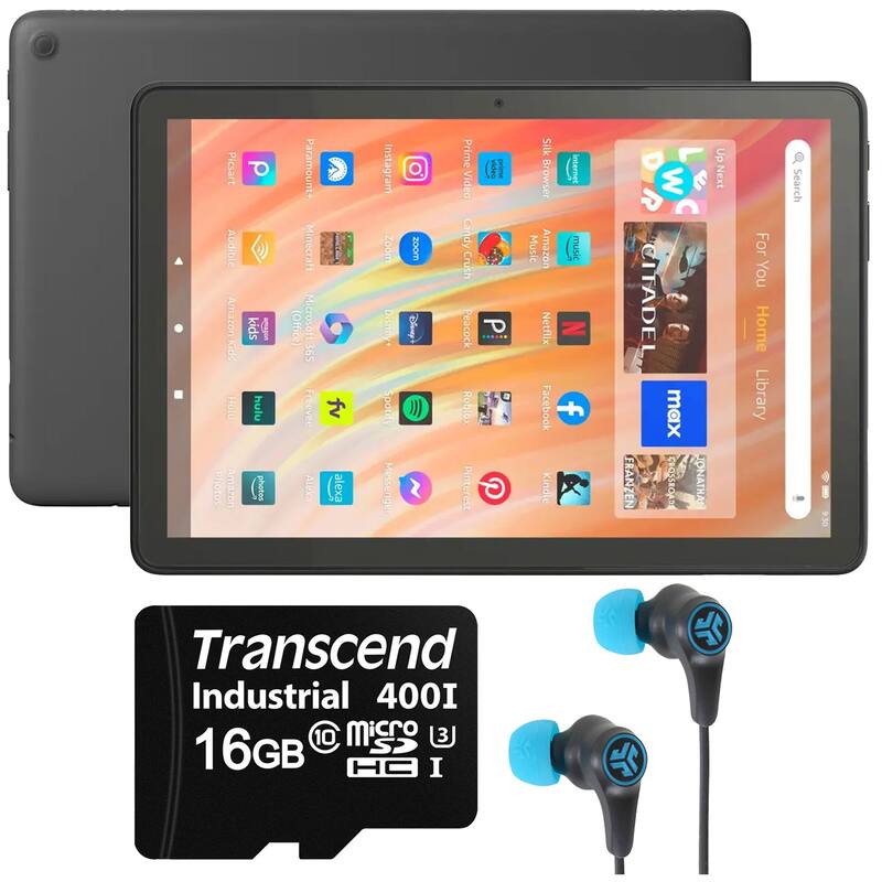 Amazon Fire HD 10 32GB 10.1" Tablet with Wi-Fi - 13th Gen (Black) + Accessories - Black