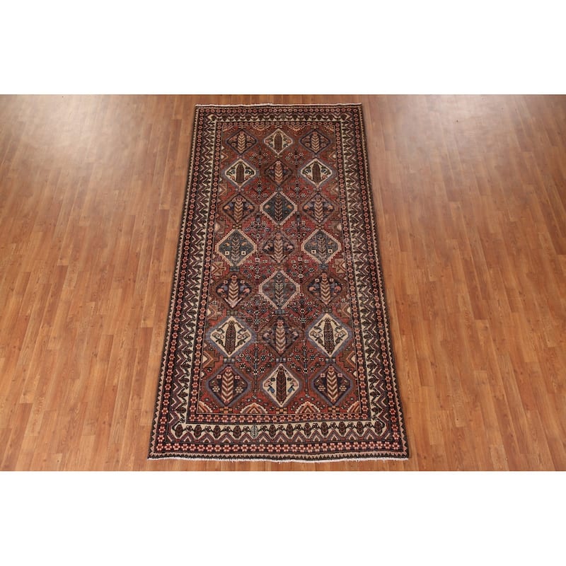 Bakhtiari Persian Vintage Area Rug Handmade Wool Carpet - 4'10"x 9'10"