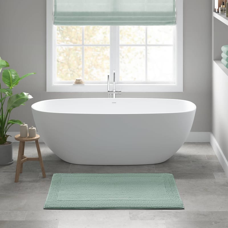 Cotton Tufted 3000 GSM Reversible Bath Rug - 24x44" - Green
