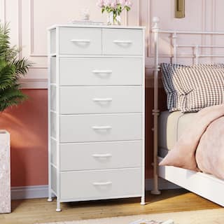 Vertical Storage Dresser 7-drawer Chest Closet Organizer Unit for Bedroom