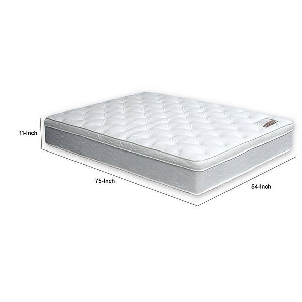 Fima 11 Inch Full Size Pillow Top Mattress, Medium Firmness Hi Density