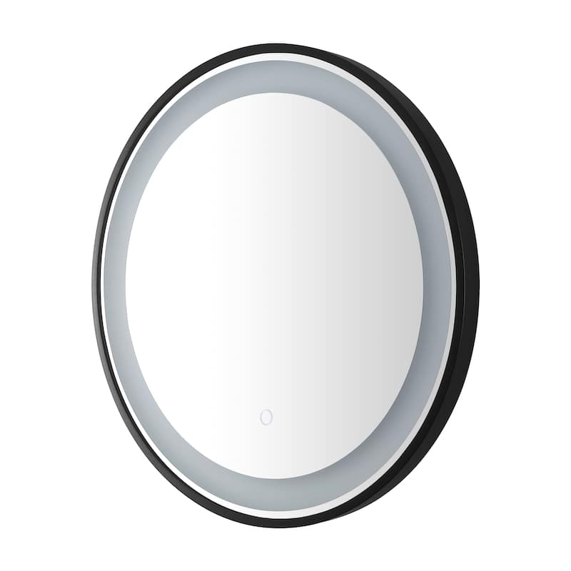 SAFAVIEH Home Blakewell 24" LED Vanity Mirror - Black / Silver