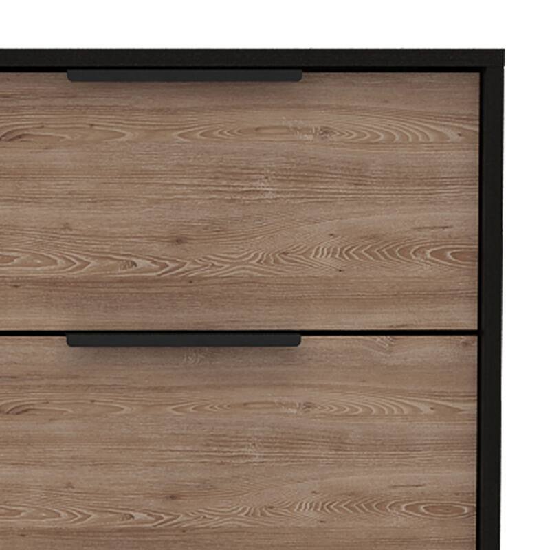Farmhouse Wooden Storage Dresser with 4 Drawers and 2 Cabinets