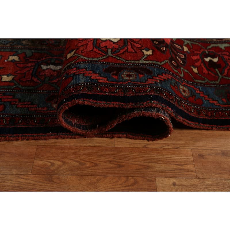 Pre-1900 Antique Bidjar Halvaei Persian Area Rug Handmade Wool Carpet - 12'2" x 19'9"