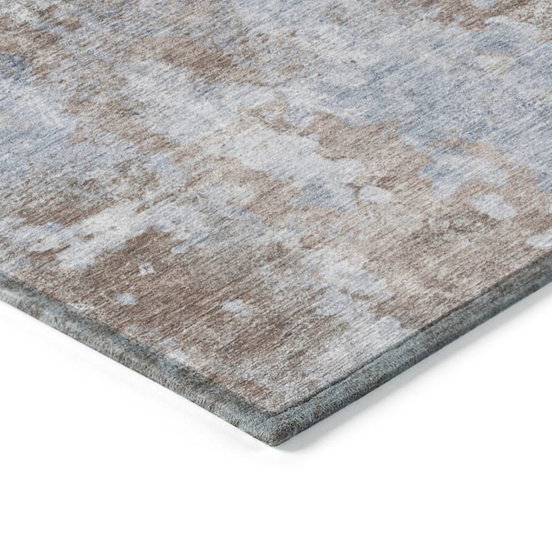 Machine Washable Indoor/ Outdoor Modern Ombre Chantille Rug