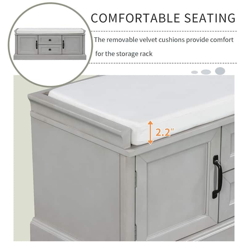 Merax Storage Bench with Removable Cushion