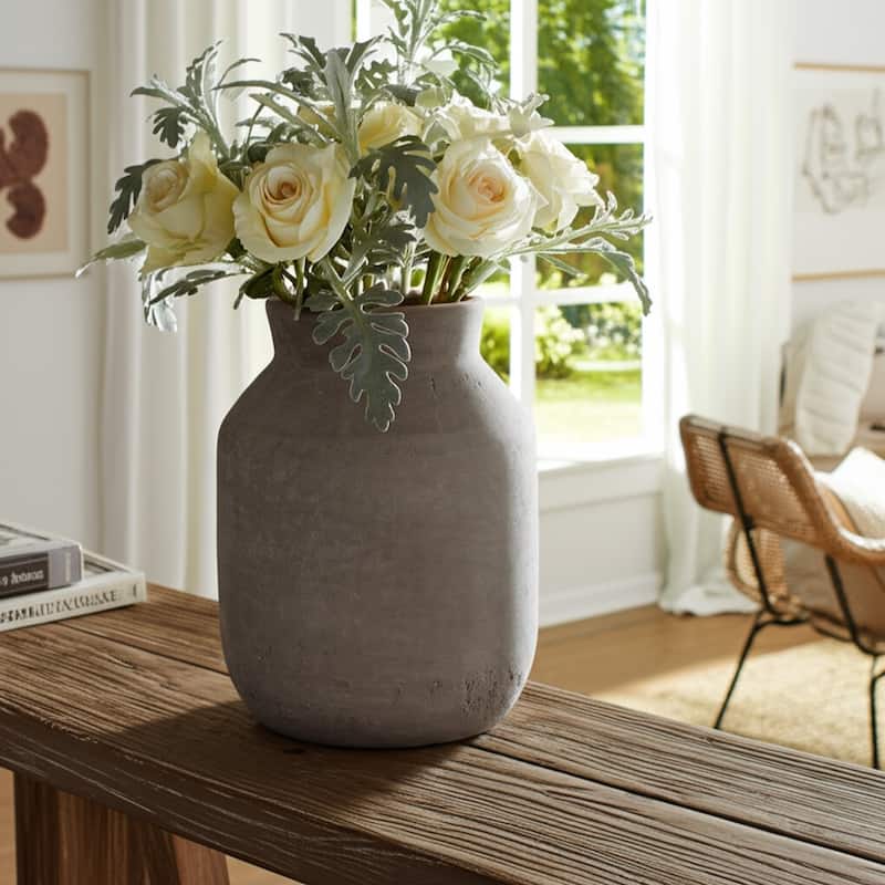 Pottery Decorative Vase Modern Stylish Handcrafted Accent Clay Rustic