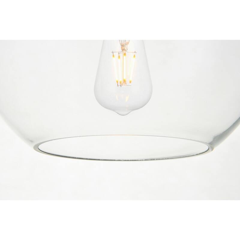Mid-century Modern Clear Glass 5-light Pendant