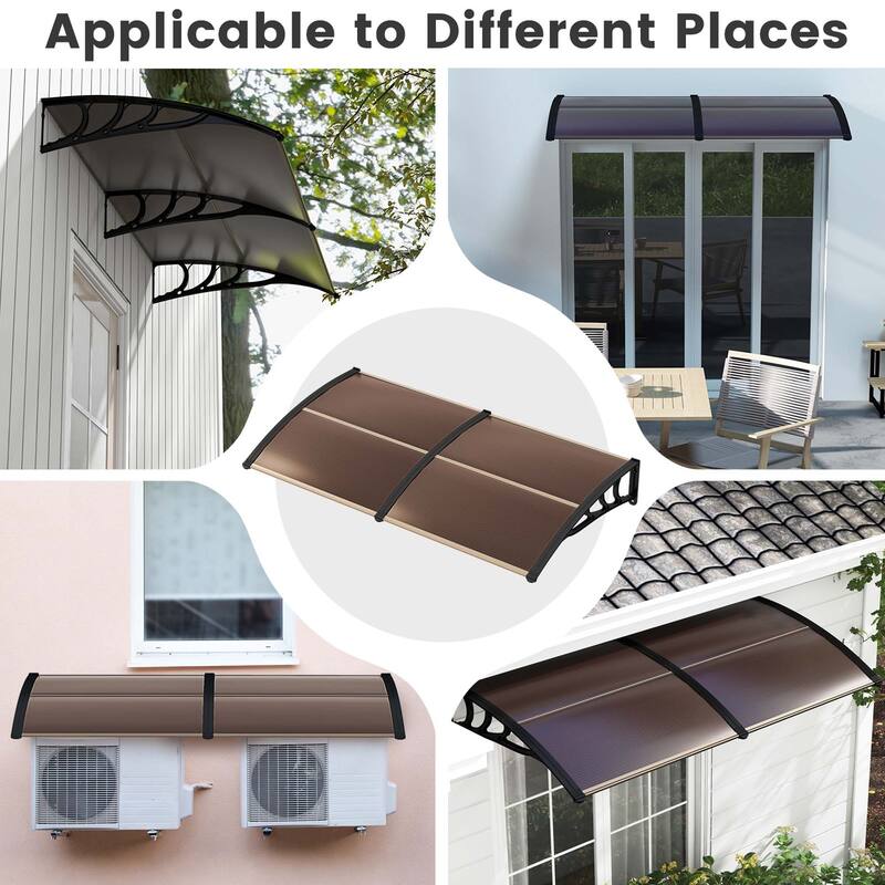 Costway 80'' x 40'' Patio Awning Canopy Outdoor Window Door Overhang - See Details