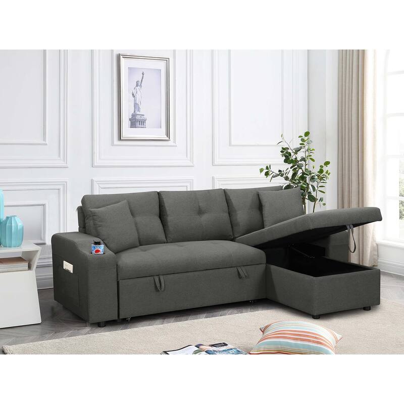 Comfortable sofa with magazine pocket,left and right interchangeable