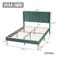 preview thumbnail 17 of 91, Caxkun Upholstered Platform Bed Frame with Wingback headboard