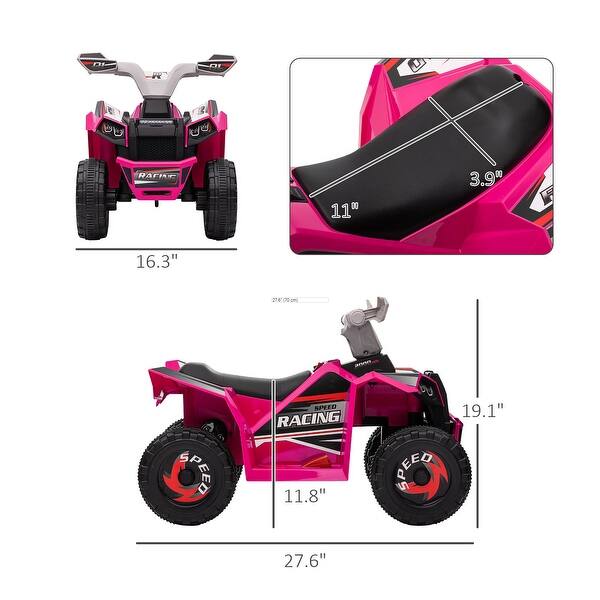 Electric 6V Ride On ATV for Toddlers with Wear-Resistant Wheels, Safe Speed, and Non-Slip Handlebars for Kids 18-36 Months