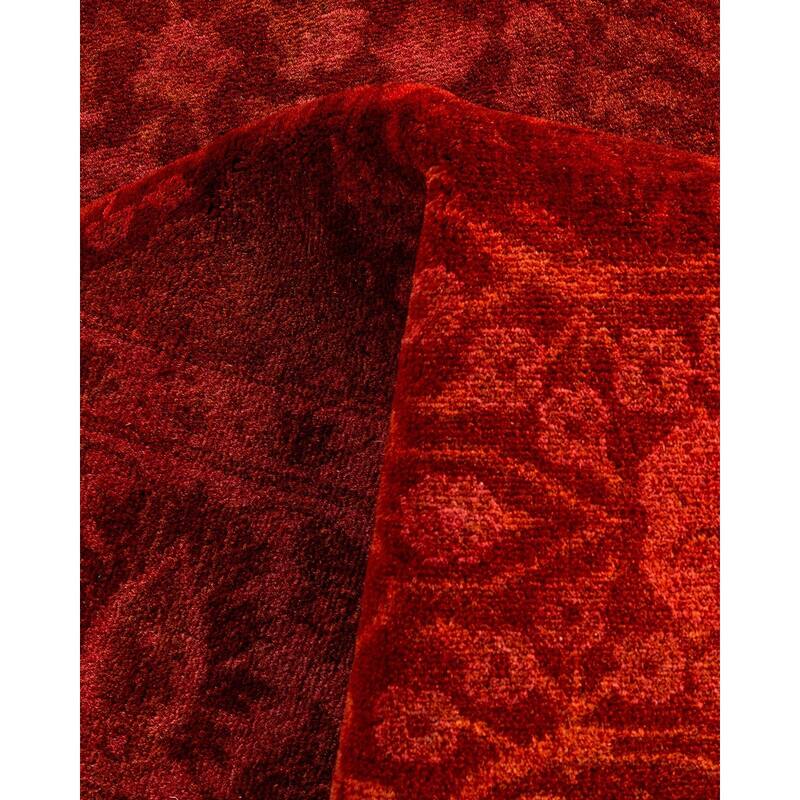 Contemporary Overdyed Wool Hand Knotted Runner - 3' 0" x 8' 3"