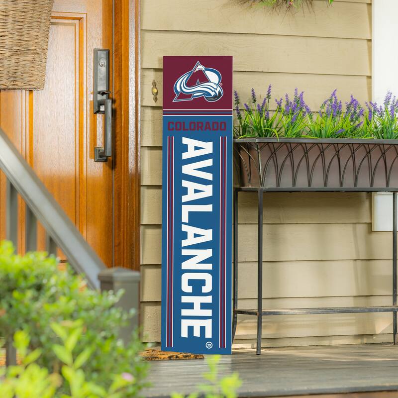 47" Double Sided Seasonal Porch Leaner, Colorado Avalanche - 47" x 11.25"