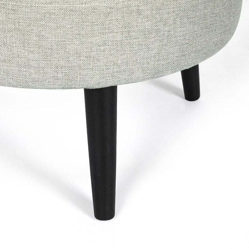 Adeco Round Footrest Ottoman Fabric Footstool Coffee Table Living room -  Bed Bath & Beyond - 34526386