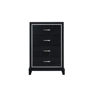 Livingston Black 4-Drawer 32 in. W Chest of Drawers
