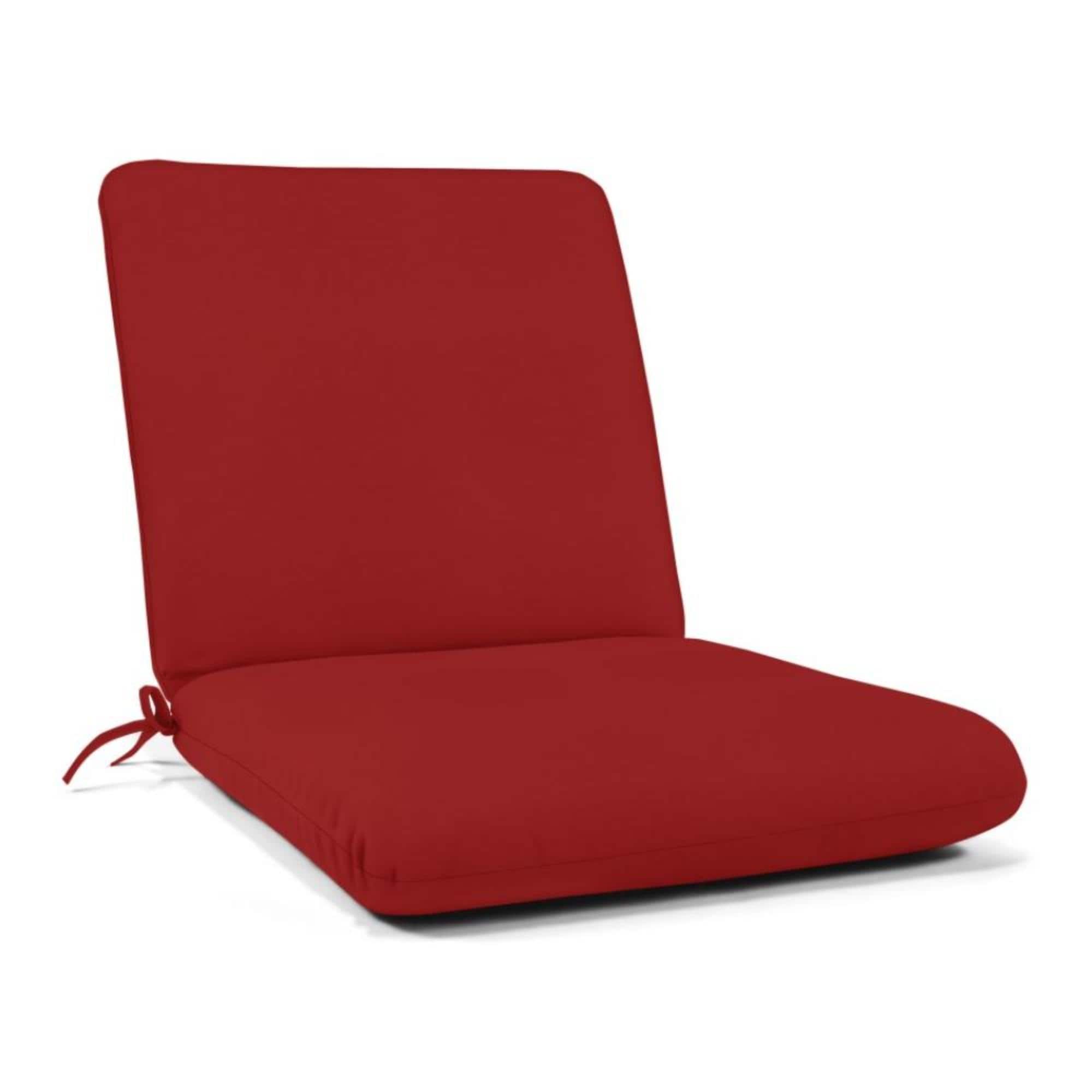 Sunbrella Solid Fabric 1-Piece Indoor/Outdoor Club Chair Cushion, 22