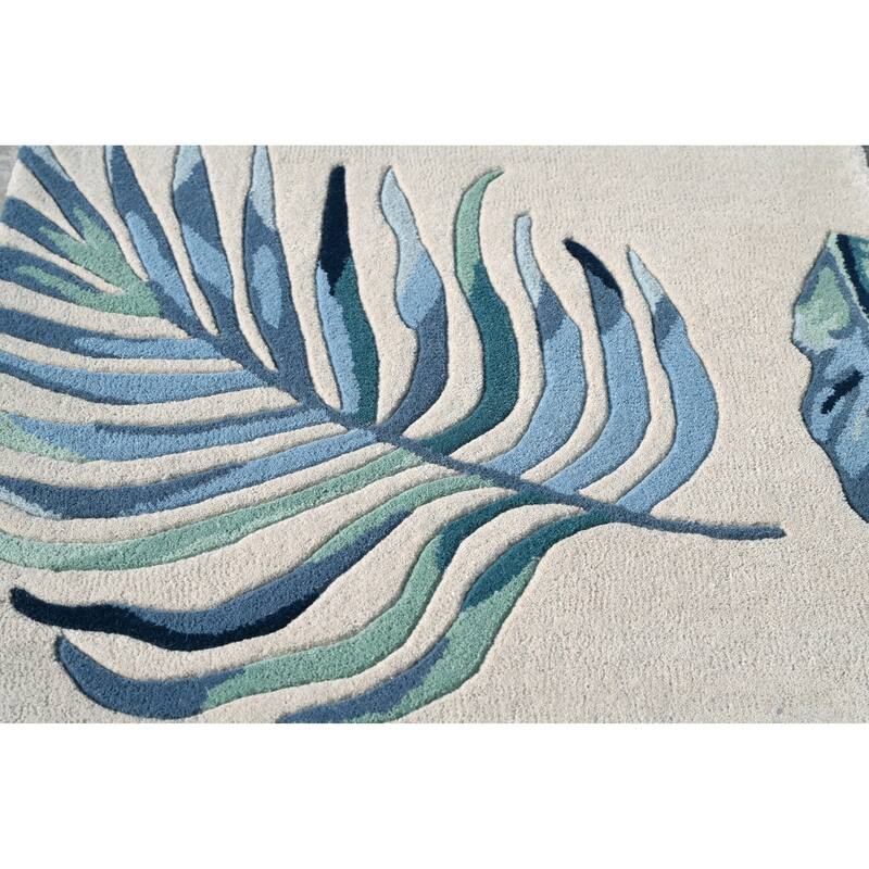 Domani Saunt Hand Tufted Wool Casual & Tropical Area Rug