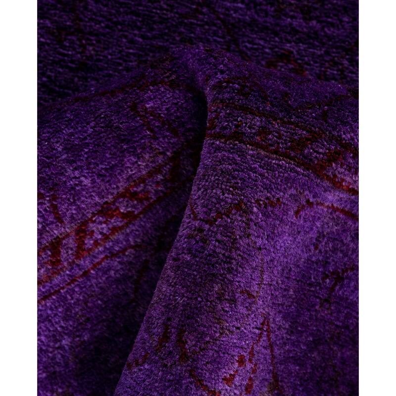 Overdyed One-of-a-Kind Hand-Knotted Area Rug - Purple - 2' 8" x 4' 4"