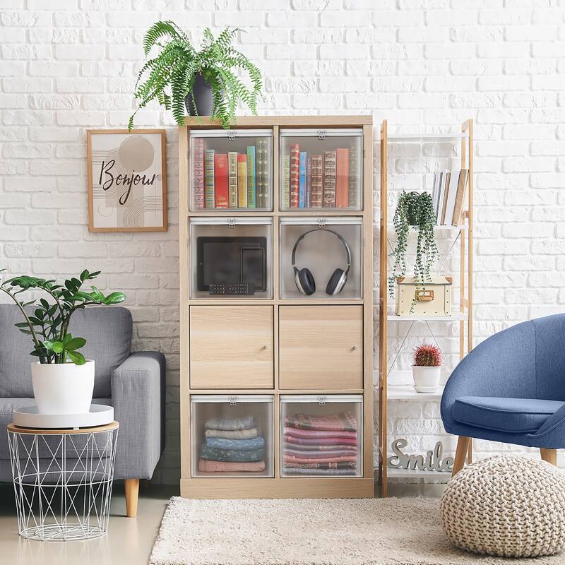 Sorbus Clear Storage Bag - Foldable Large Plastic Bags with Zipper & Carry Handles