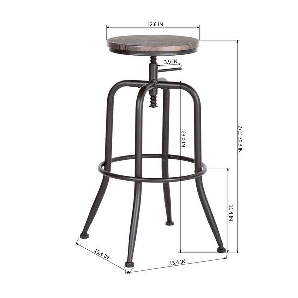 dimension image slide 2 of 3, Carbon Loft Sofia Swivel Bar or Counter Height Stool (Set of 2)
