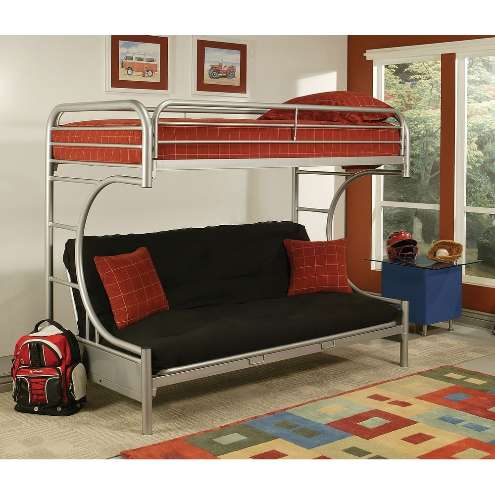 Lunar Twin/Full Bunk Bed with 2 Side Ladders